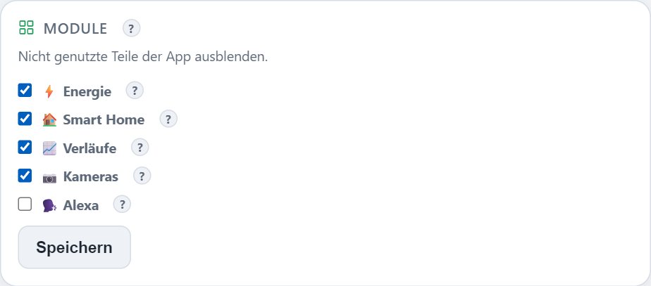 Module einzeln ein- und ausschalten